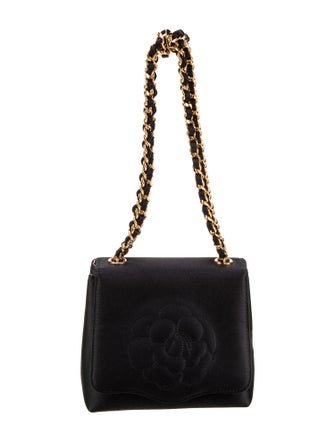 Chanel Satin Camelia Evening Bag