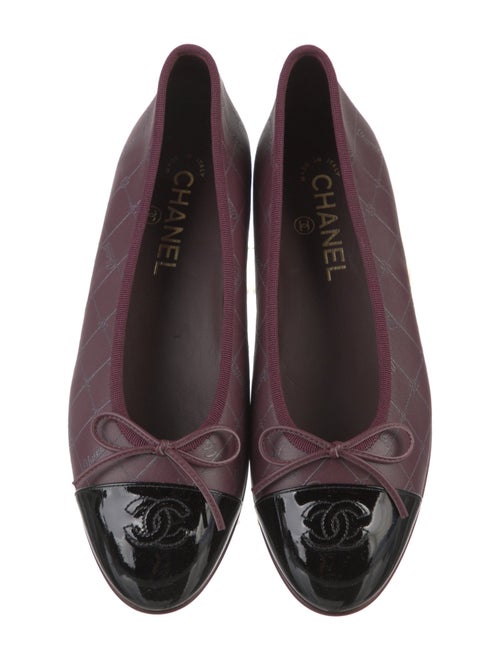 Chanel Interlocking CC Logo Lambskin Ballet Flats