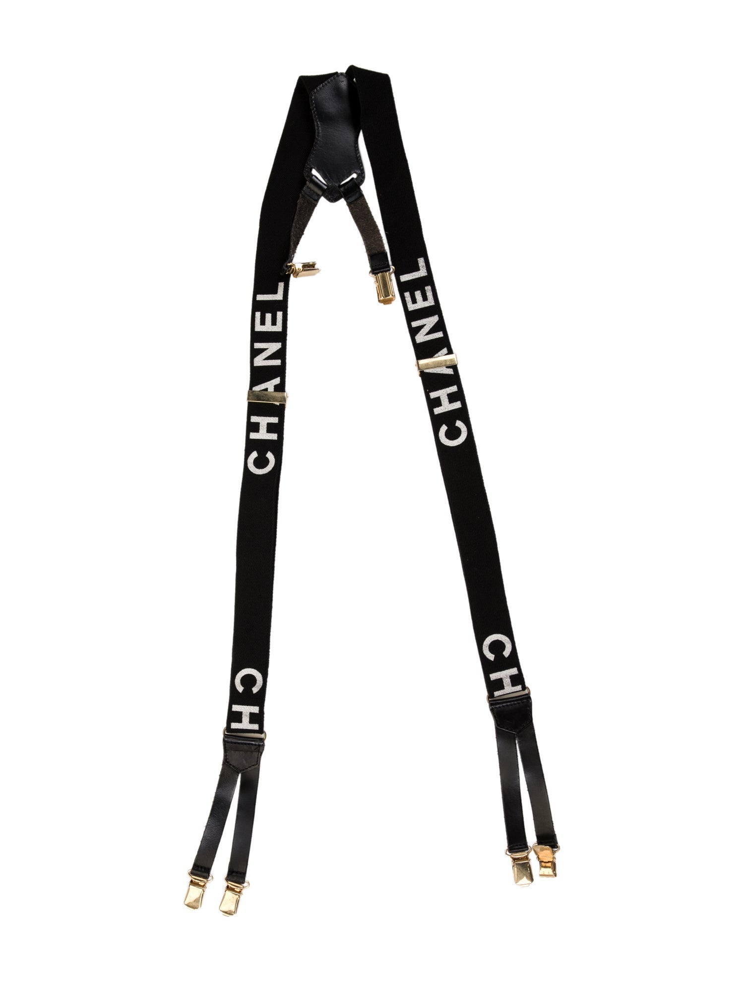 Chanel Vintage Logo Suspenders