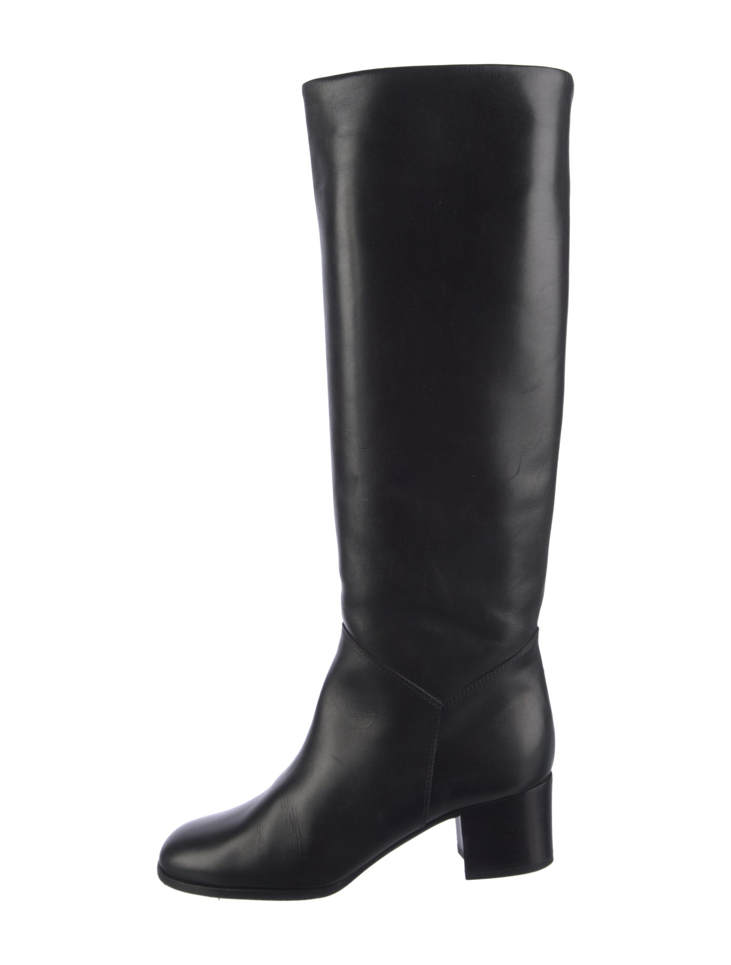 Chanel Interlocking CC Logo Leather Riding Boots