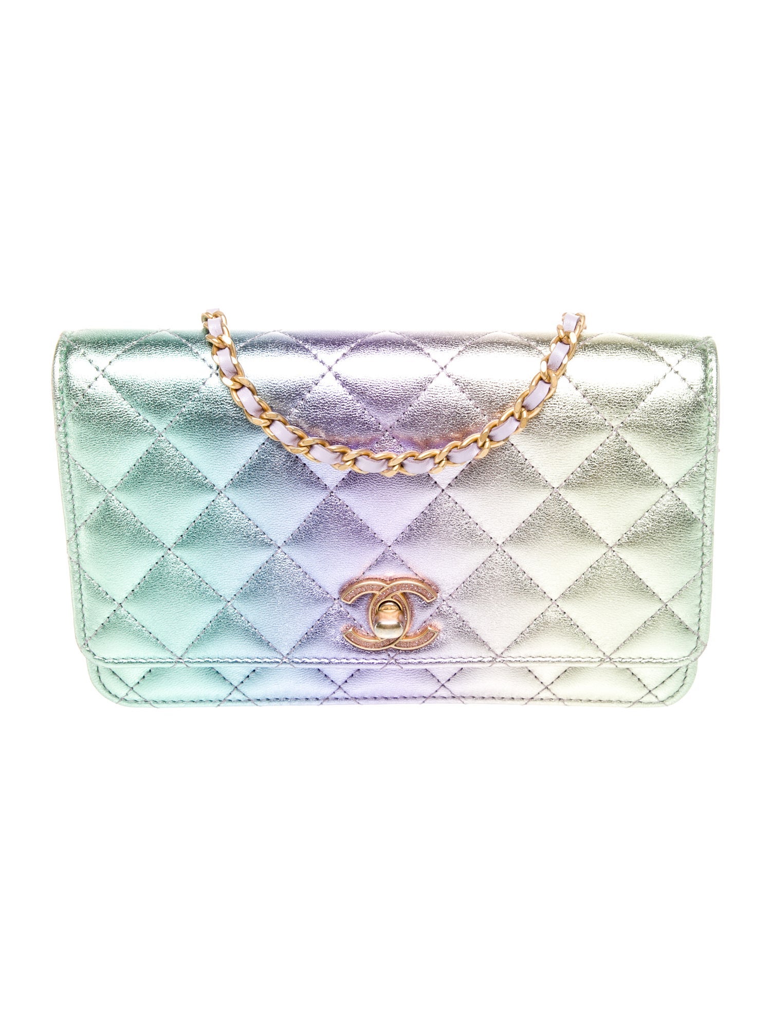 Chanel Iridescent Rainbow Wallet On Chain