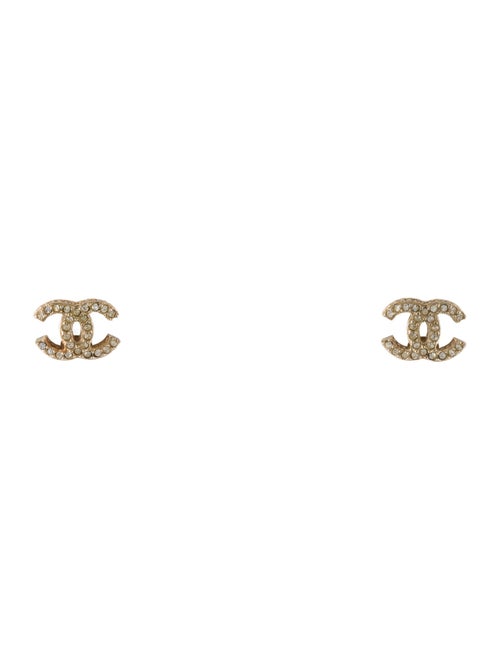 Chanel Strass CC Stud Earrings
