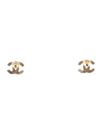 Chanel Strass CC Stud Earrings