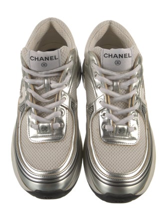 Chanel Interlocking CC Logo Mesh Accents Sneakers