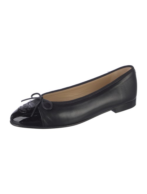 Chanel Interlocking CC Logo Lambskin Ballet Flats
