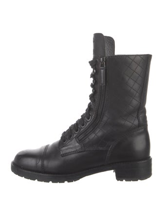 Chanel 2013 Interlocking CC Logo Combat Boots
