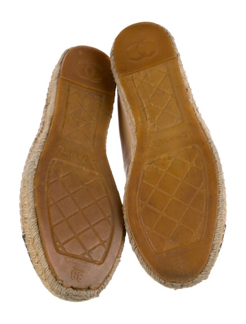 Chanel Interlocking CC Logo Lambskin Espadrilles