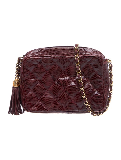 Chanel Mini Tassel Lizard Camera Bag