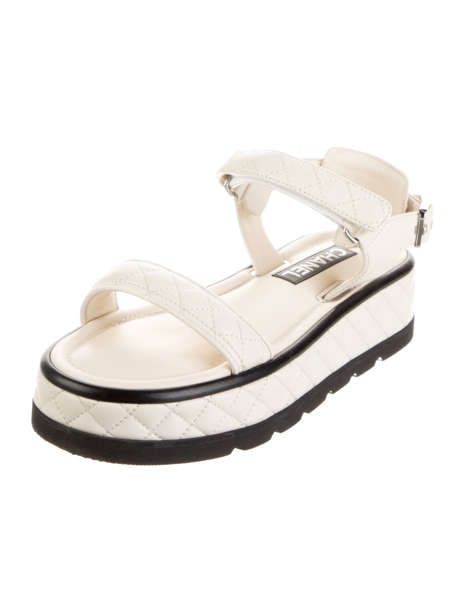 Chanel 2022 Interlocking CC Logo Sandals