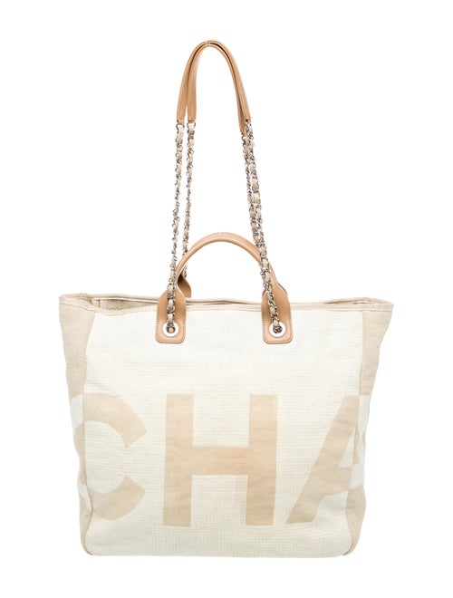Chanel Maxi Logo Deauville Shopping Tote