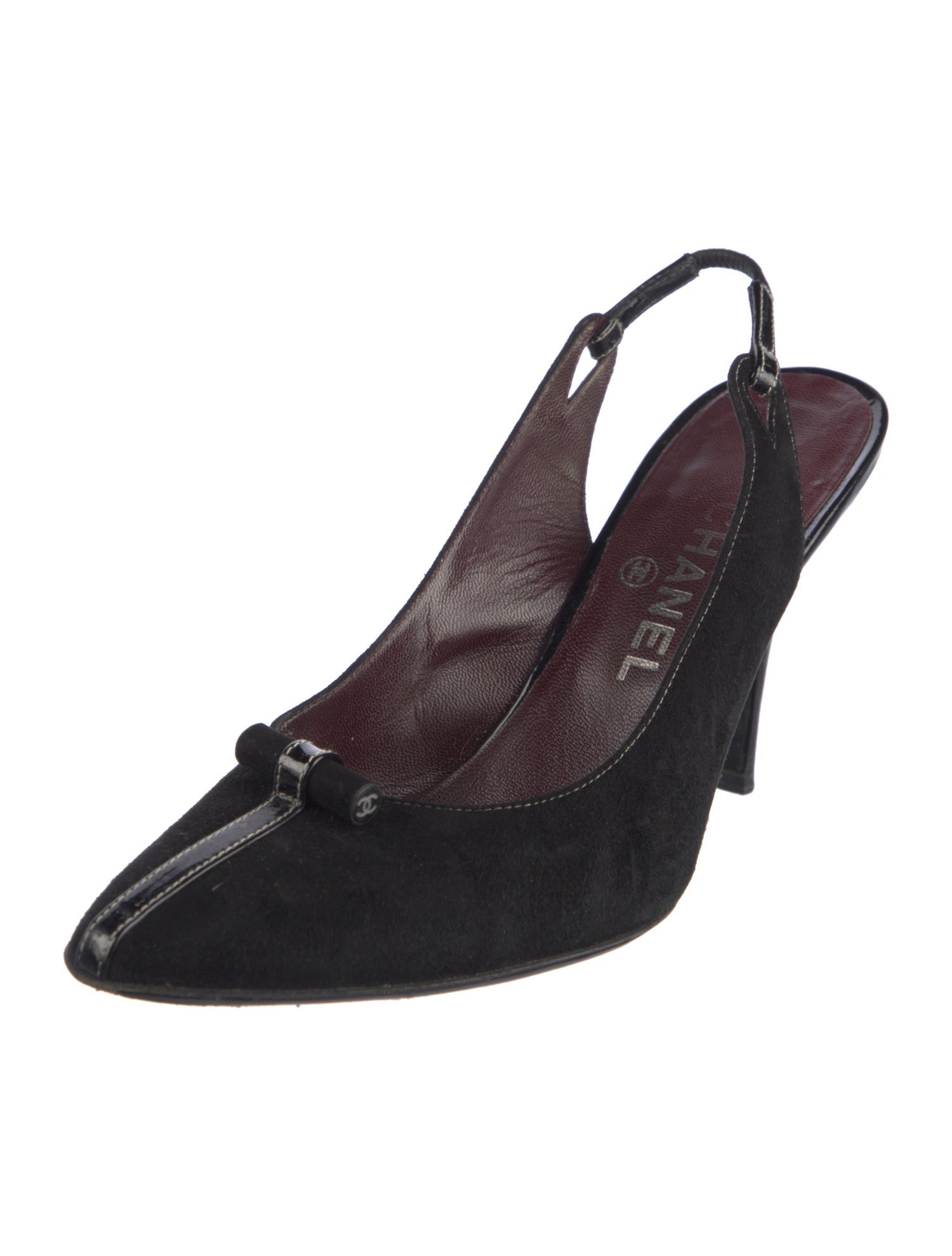 Chanel 2003 Interlocking CC Logo Slingback Pumps
