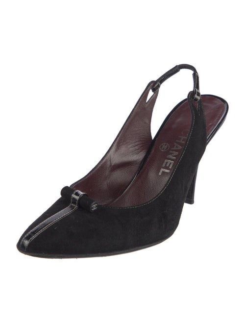 Chanel 2003 Interlocking CC Logo Slingback Pumps