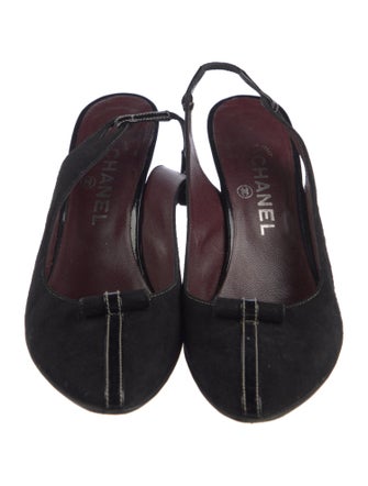 Chanel 2003 Interlocking CC Logo Slingback Pumps