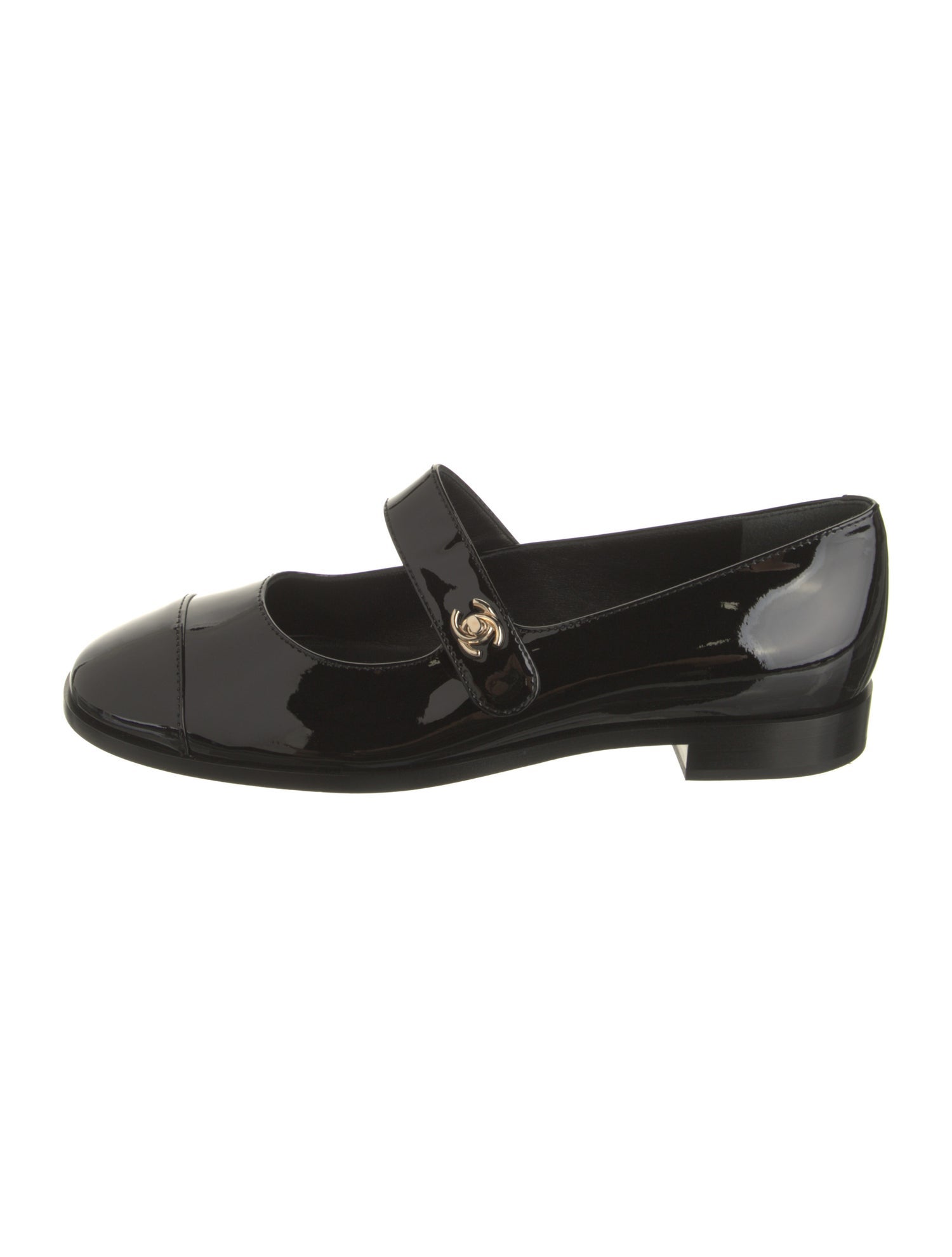 Chanel 2023 Interlocking CC Logo Mary Jane Flats