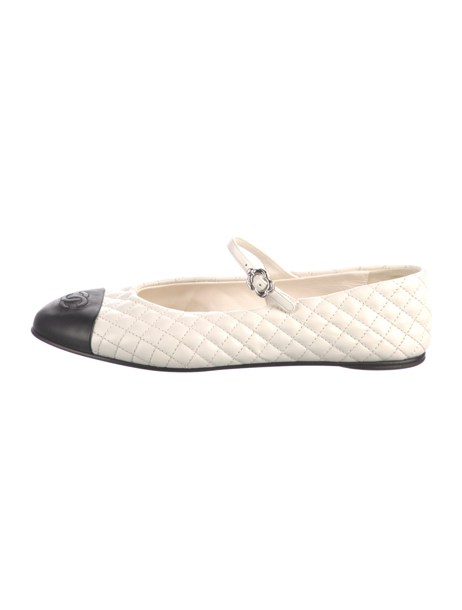 Chanel 2025 Interlocking CC Logo Mary Jane Flats