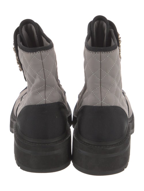 Chanel 2022 Interlocking CC Logo Combat Boots