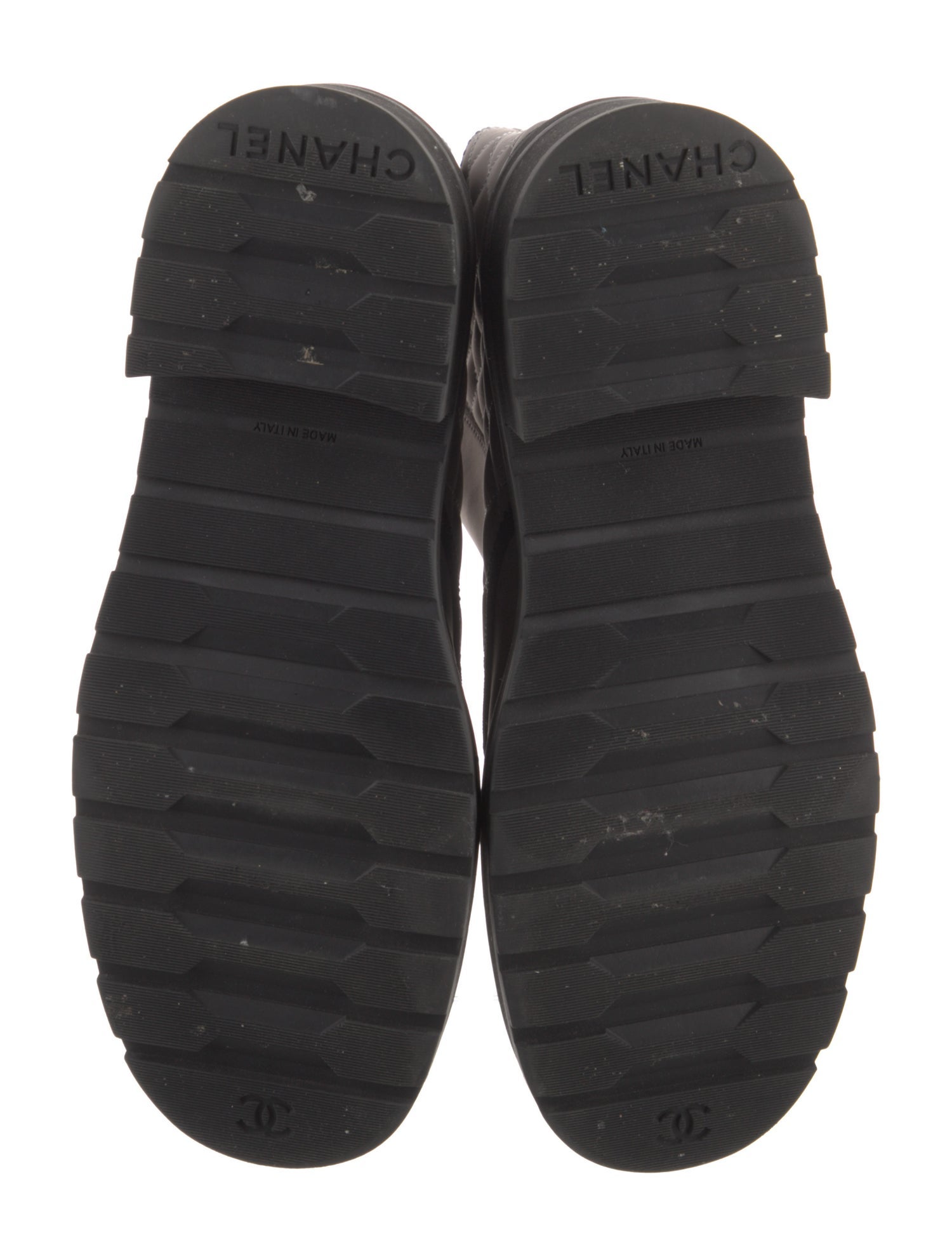 Chanel 2022 Interlocking CC Logo Combat Boots