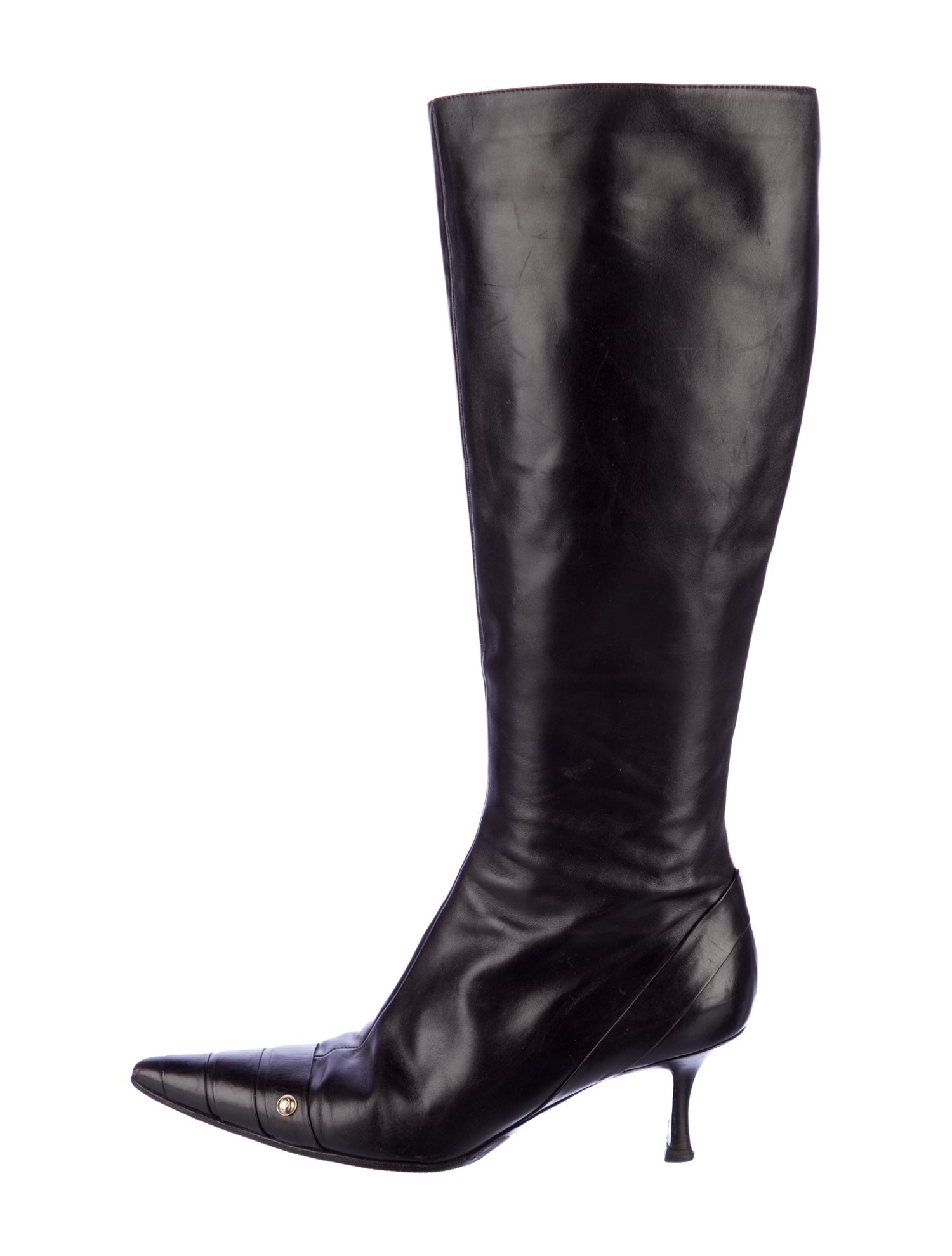 Chanel Interlocking CC Logo Leather Boots