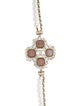 Chanel 2023 Faux Pearl, Strass & Leather CC Double Strand Necklace