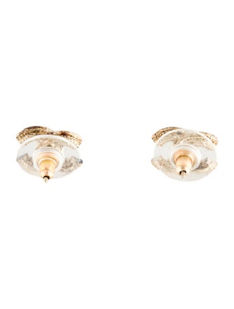 Chanel Strass CC Stud Earrings