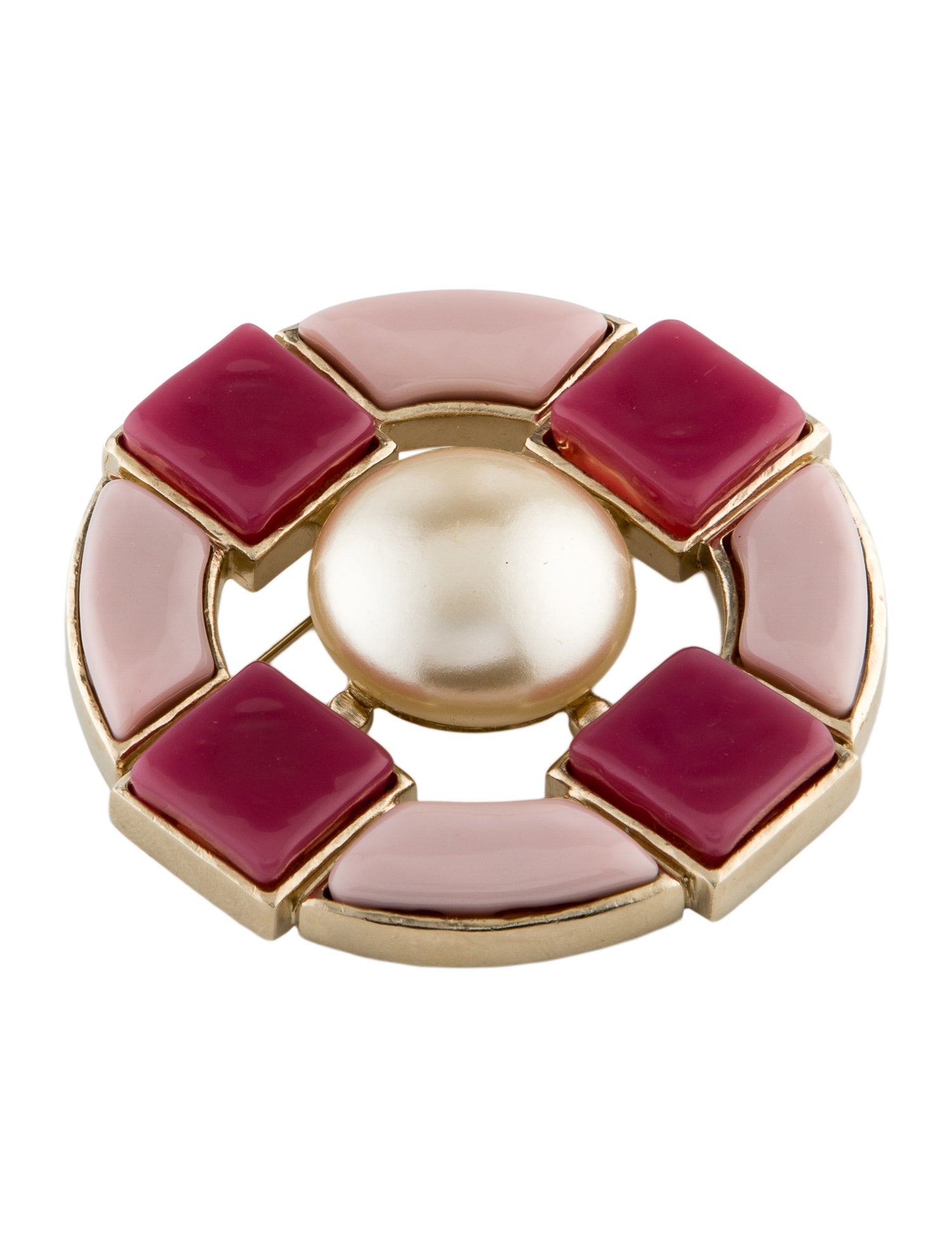Chanel Faux Pearl & Resin Brooch
