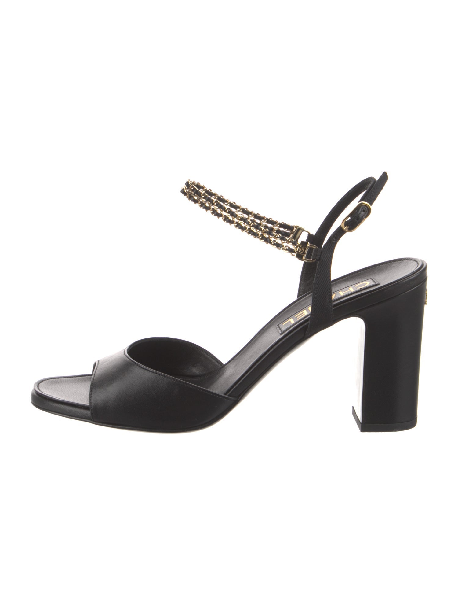 Chanel 2023 Interlocking CC Logo Slingback Sandals