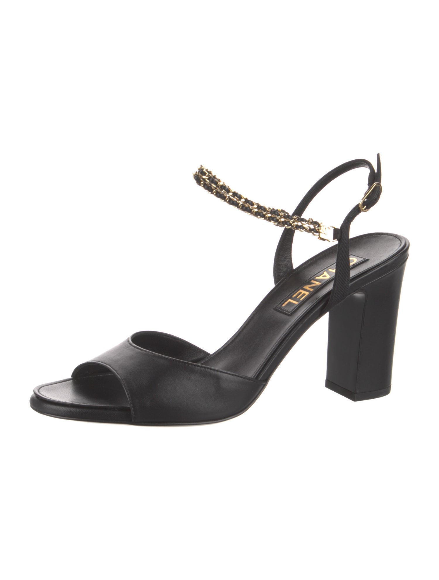 Chanel 2023 Interlocking CC Logo Slingback Sandals