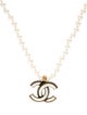 Chanel 2024 Faux Pearl CC Pendant Neckalce