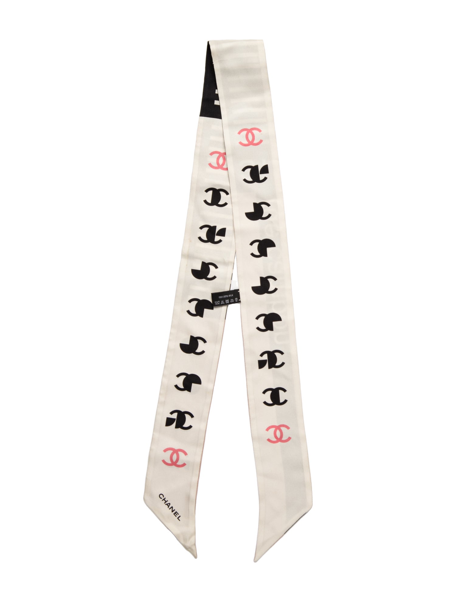 Chanel Silk Interlocking CC Logo Bandeau