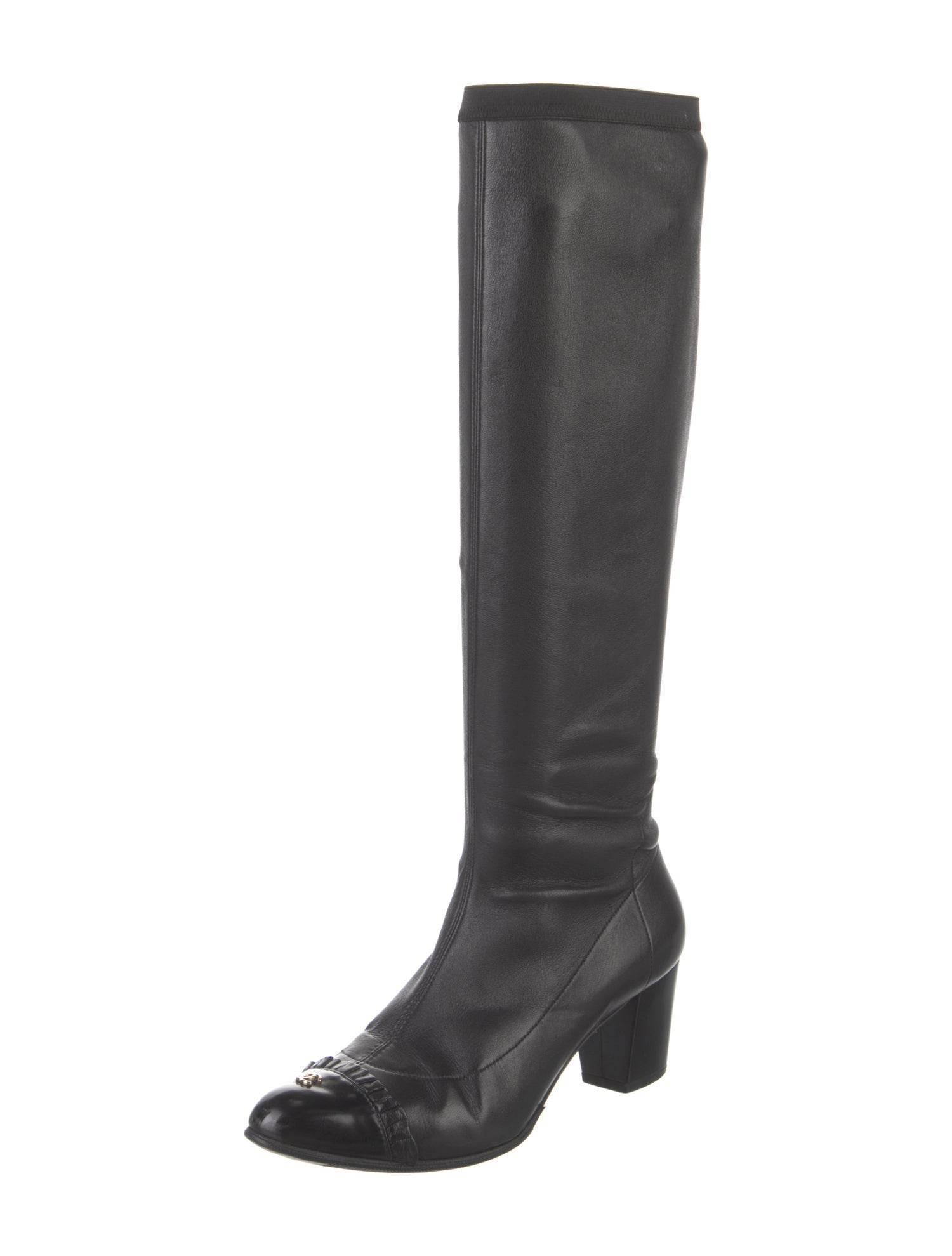 Chanel 2010 Interlocking CC Logo Riding Boots