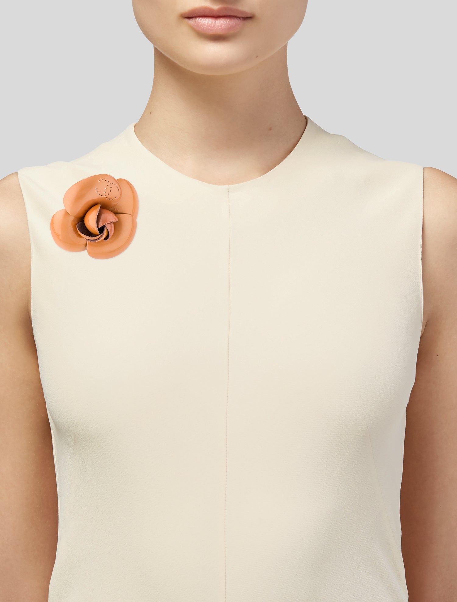 Chanel Vintage Vinyl Camellia Flower Brooch