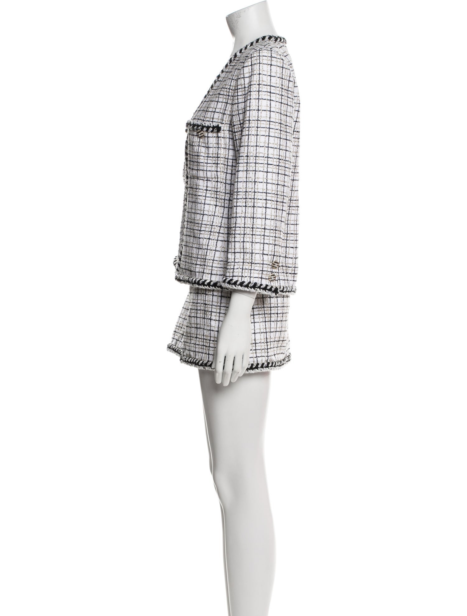 Chanel 2024 Plaid Print Skirt Suit
