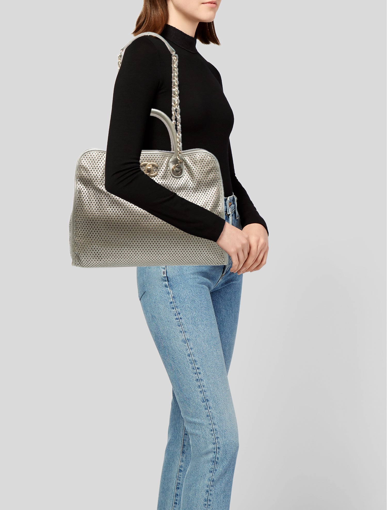 Chanel Perforated Up In The Air Tote