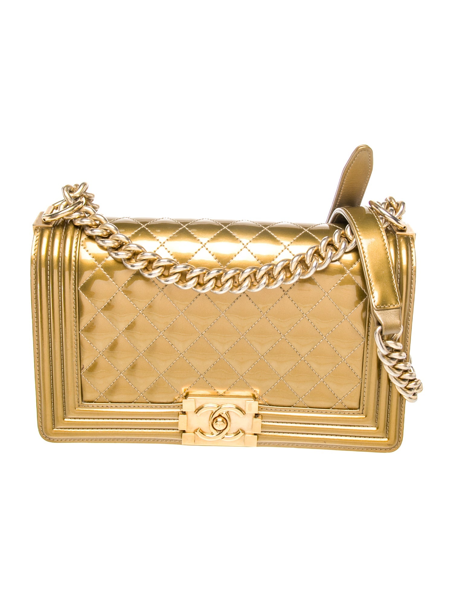 Chanel Medium Patent Boy Bag