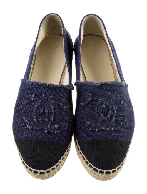 Chanel Interlocking CC Logo Denim Espadrilles