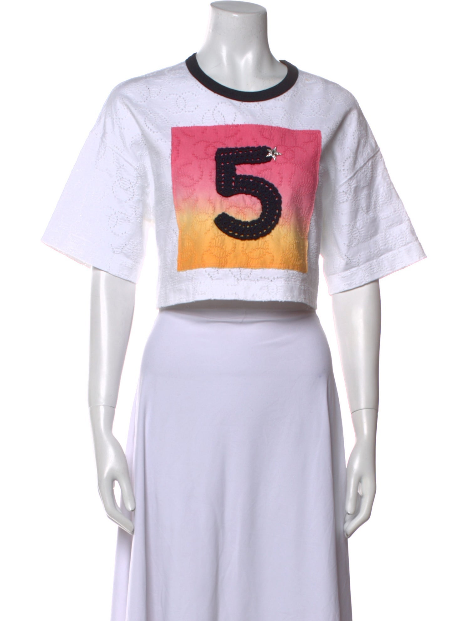 Chanel 2024 Graphic Print Crop Top