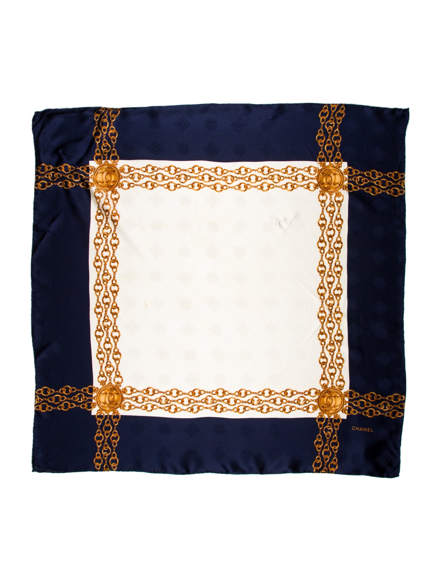 Chanel Jacquard Silk Scarf