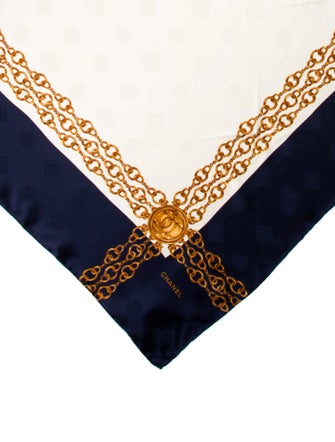 Chanel Jacquard Silk Scarf