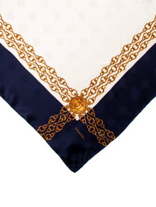 Chanel Jacquard Silk Scarf
