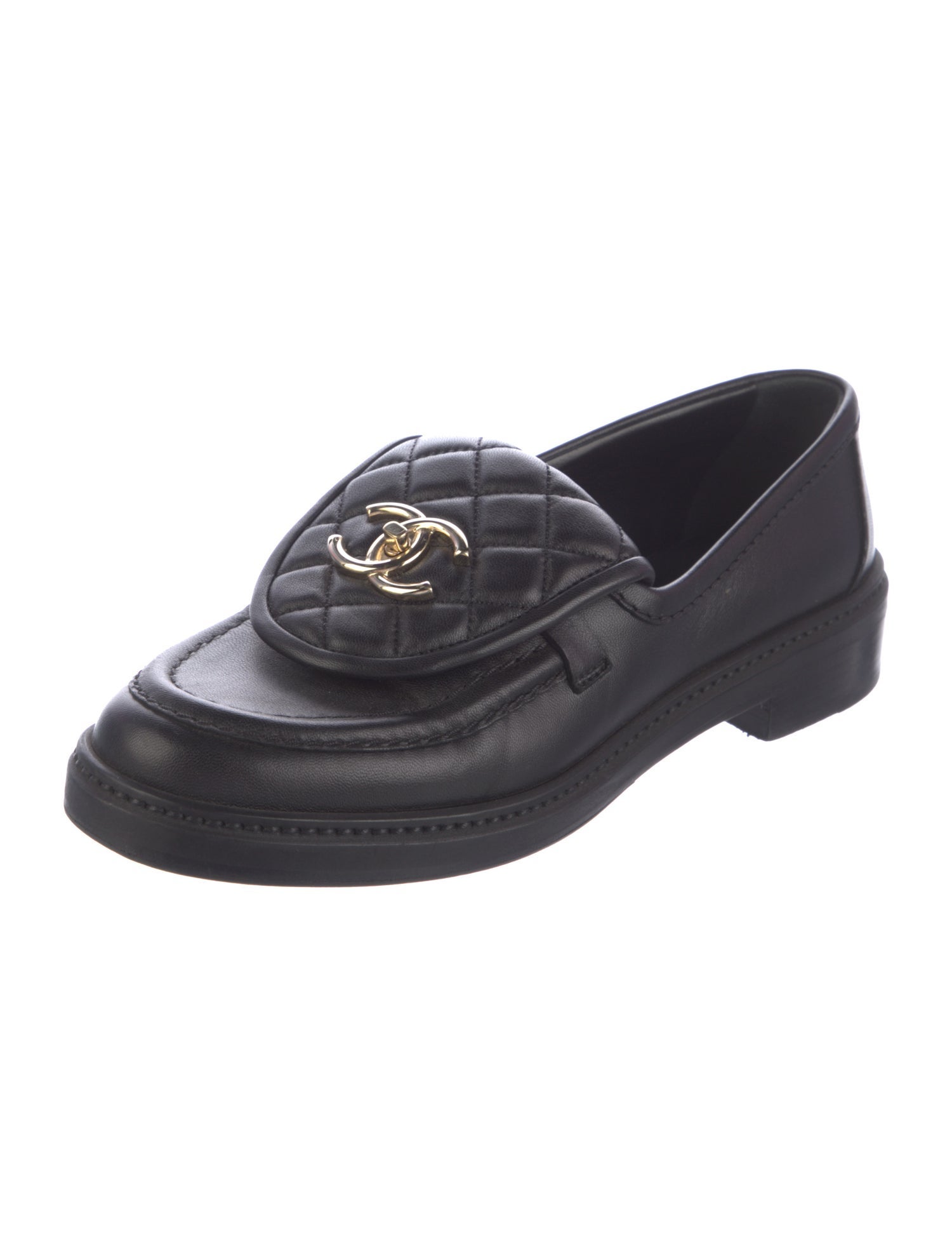 Chanel 2022 Interlocking CC Logo Loafers