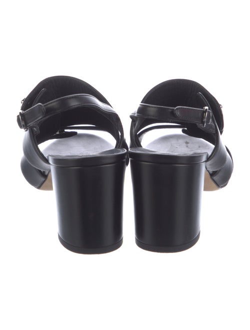 Chanel Interlocking CC Logo Calfskin Slingback Sandals