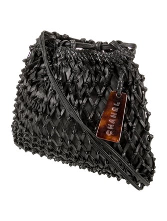 Chanel Woven Leather Drawstring Bag