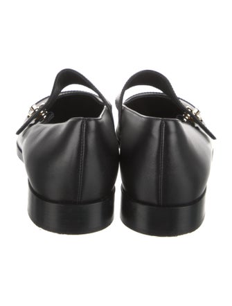 Chanel Interlocking CC Logo Leather Mary Jane Flats