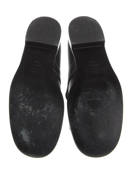 Chanel Interlocking CC Logo Leather Mary Jane Flats