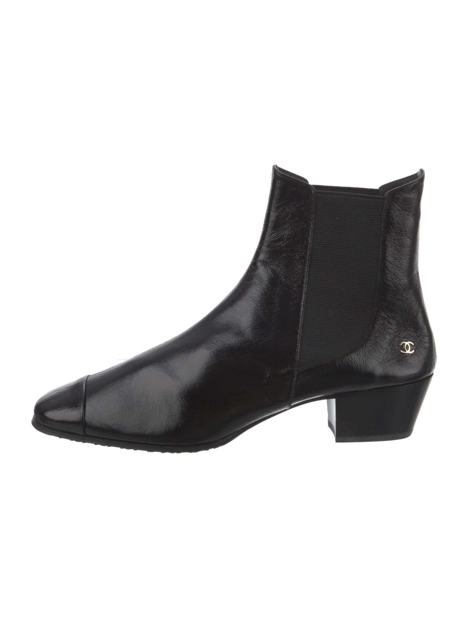Chanel 2019 Interlocking CC Logo Chelsea Boots w/ Tags