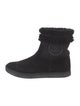 Chanel Interlocking CC Logo Suede Boots