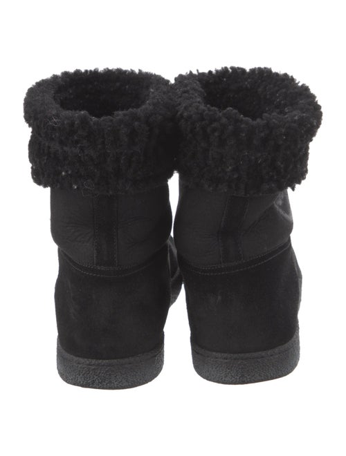 Chanel Interlocking CC Logo Suede Boots