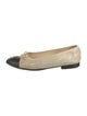 Chanel Interlocking CC Logo Suede Ballet Flats