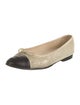 Chanel Interlocking CC Logo Suede Ballet Flats