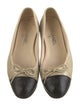 Chanel Interlocking CC Logo Suede Ballet Flats